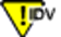Yellow triangle with black exclamation point and 'IDV'