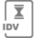 Grey 'IDV' document icon with hourglass