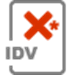 Grey 'IDV' document icon with red 'X' and asterisk