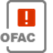 Grey 'OFAC' document icon with red square with exclamation point