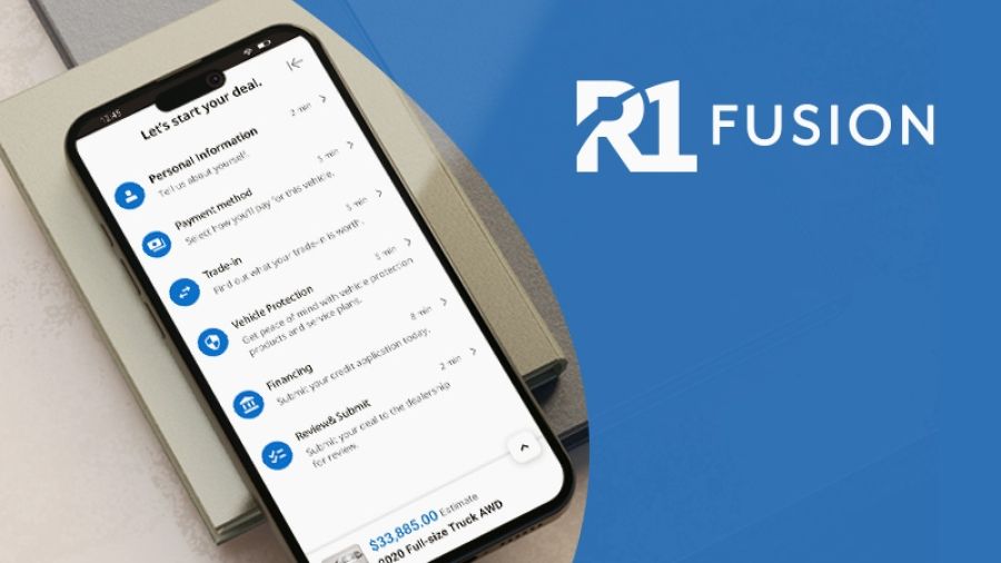 mobile phone with instructions on a blue background